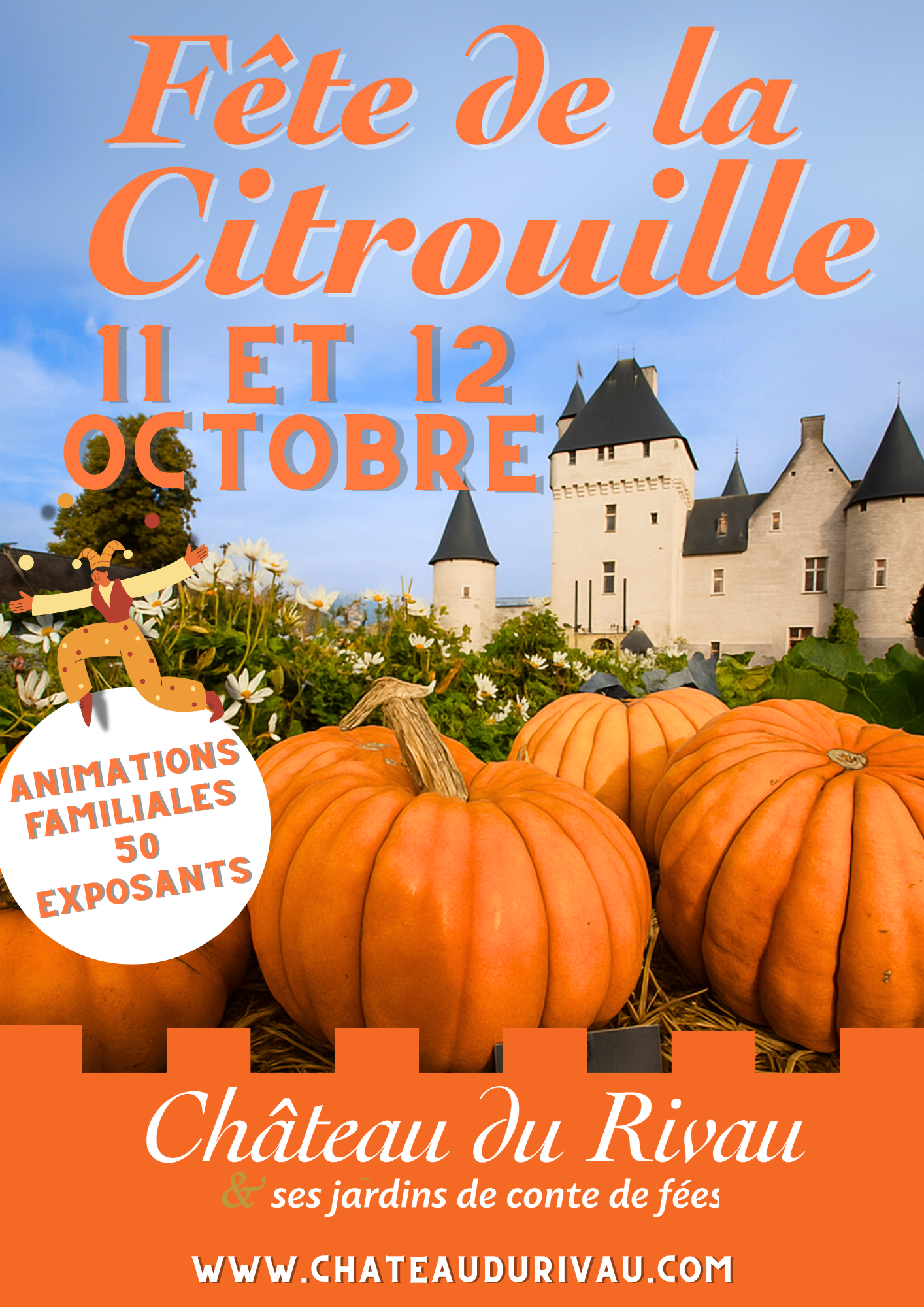Fête de la Citrouille 2025 Château du Rivau citrouille_affiche 2024 Web