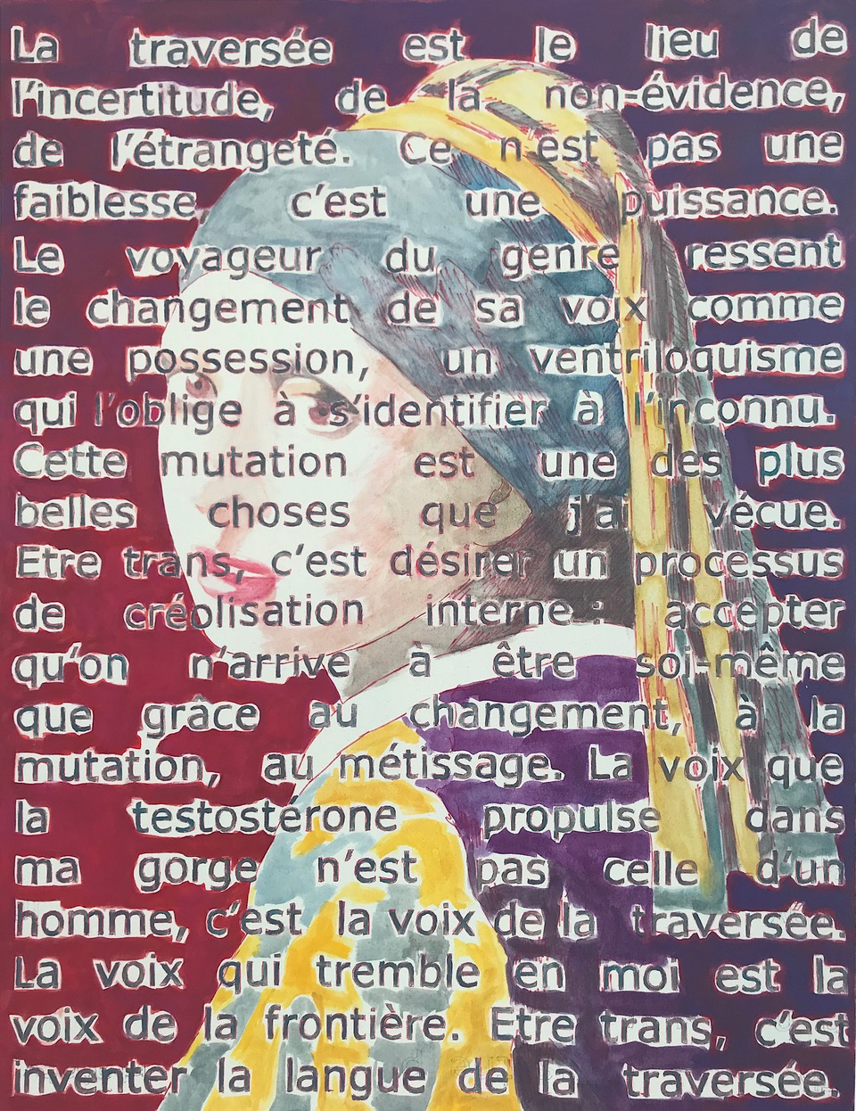 Exposition Art 2026 au Château du Rivau : Agnès Thurnauer, Créolisation, 2021 ©Agnès Thurnauer Expo Art - Christian Marclay - Actions Whupp Shlump Sloosh Slutch